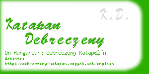 katapan debreczeny business card